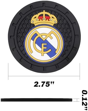 Cup Holder Insert Coaster for Real Madrid UEFA Fans, Anti Slip Car Cup Coaster - Image 3