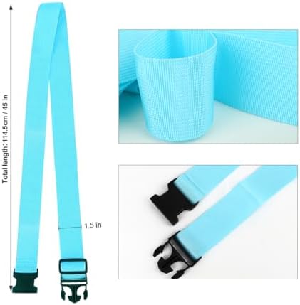 4 Pack Luggage Straps for Carry On Bag Multiple Suitcases, Light Blue - Image 3