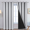 Yakamok Light Grey 100% Blackout Curtains 96 Inches Long 52" Wide 2 Panel by Yakamok