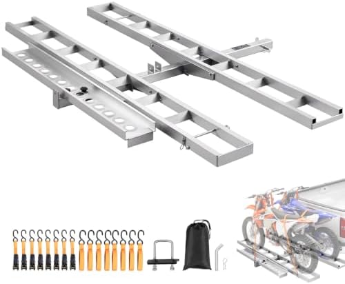 VEVOR Motorcycle Carrier, 600 LBS Aluminum Motorcycle Carrier Hitch Mount by VEVOR