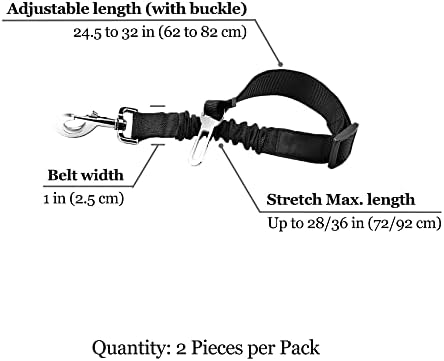 SunGrow Elastic Nylon Dog Seat Belt, 24” - Image 7