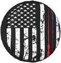 Fishing American Flag Fishing Pole Weatherproof Spare Tire Cover by Unknown
