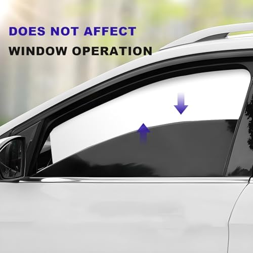 4 PCS Car Side Window Sun Shades, Magnetic Car Front Rear Window Sunshade - Image 5