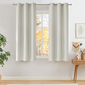 NICETOWN Short Faux Linen Natural Blackout Curtains 63 inches Long by NICETOWN