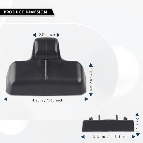 Rear Sun Shade Hook Clip with Cover Kit Black Compatible with Honda Pilot - Image 5