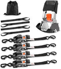 VEVOR Retractable Ratchet Straps, 1 in x 6 ft, Tie Down Straps by VEVOR