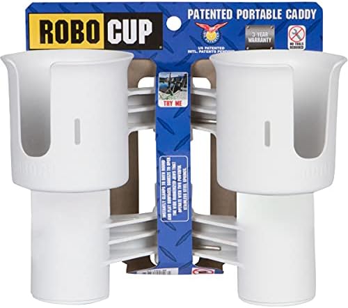 ROBOCUP, Patented Clamp On Boat Cup Holder |Multifunction Dual Drink Caddy - Image 4