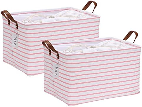Hinwo 31L Large Canvas Storage Bin by Hinwo