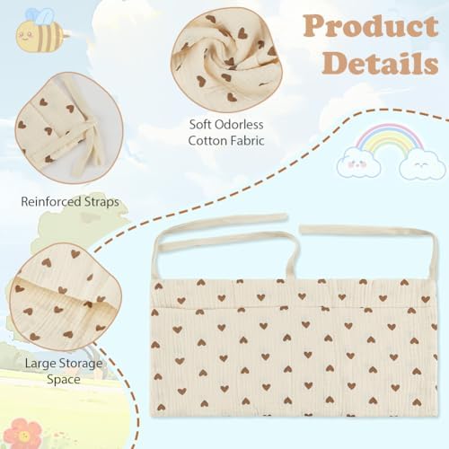 Flintronic Baby Crib Organiser, Baby Bed Storage Hanging Bag, Crib Organizer - Image 3