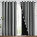 Yakamok 100% Blackout Lined Panels, Thermal Insulated Blackout Curtains by Yakamok