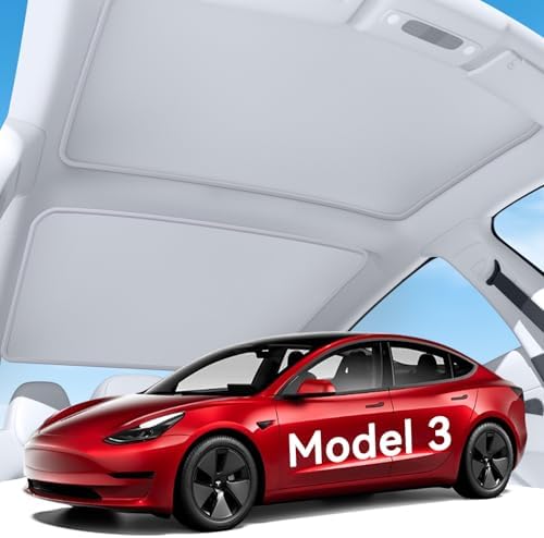 2026 Upgrade Sunshade Roof for Tesla Model 3 2021-2026, 1:1 Fit Heat Insulation by SUMK
