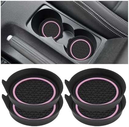 HZEL 4PCS 2.75 Inch PVC Car Cup Holder Coasters by Unknown