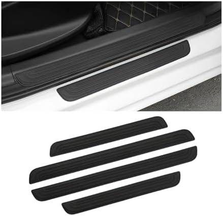 AICEL Car Door Sill Plate Protectors, Universal Car Door Entry Decoration by AICEL