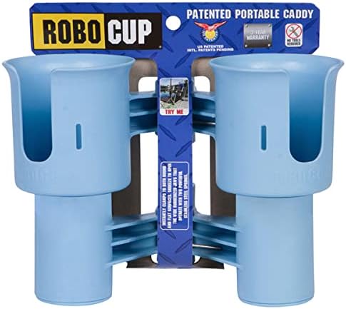 ROBOCUP, Patented Clamp On Boat Cup Holder |Multifunction Dual Drink Caddy - Image 2