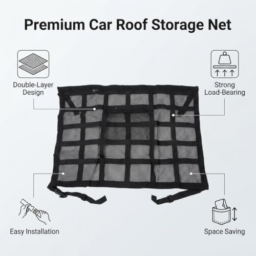Car Ceiling Cargo Net, Versatile Storage Solution - Image 3