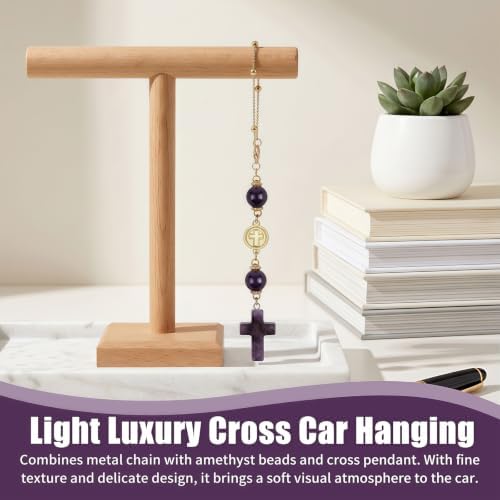 Crystal Hanging Car Charm, Stone Style Car Decor - Image 3