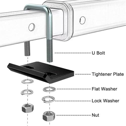 2Pcs 2 inch Anti-Rattle Lock Heavy Duty U-Bolt Stabilizer - Image 6