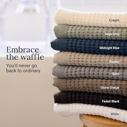 GILDEN TREE Waffle Towel Set Quick Dry Thin | 2 Bath Towels | 2 Hand Towels | 2 - Image 6
