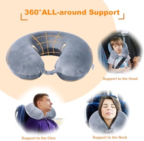 Travel Pillow, 100% Pure Memory Foam U Shaped Neck Pillow, Super Lightweight - Image 3
