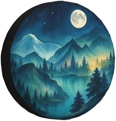 Spare Tire Cover Mountains Nature Scenery Wheel Covers Weatherproof Universal by Unknown