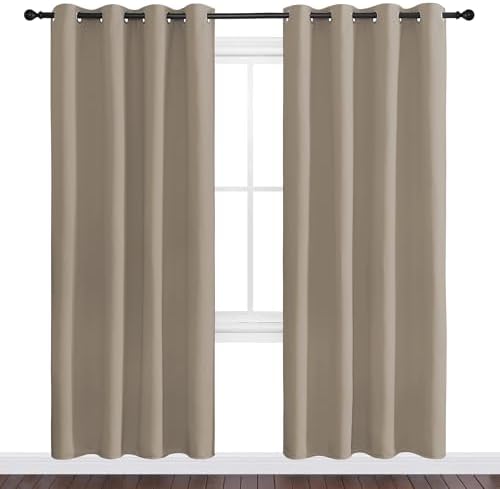 NICETOWN Taupe Blackout Curtains 78" Long - Image 2