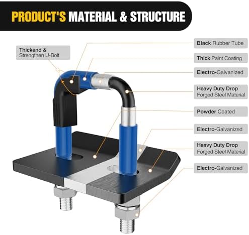 Nilight Trailer Hitch Tightener Anti-Rattle Dark Blue U-Bolt - Image 3