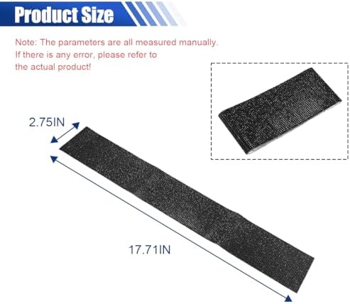 2PCS Bling Rhinestone Car Anti-Collision Adhesive Sticker Strip, Door Sill Strip - Image 2