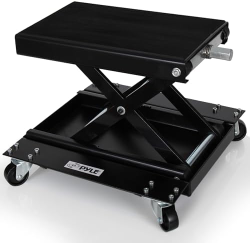 Pyle Motorcycle Lift, Scissor Jack, Heavy Duty Steel, 1100 lbs Capacity by PyleUSA