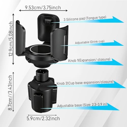Car Cup Holder Expander, Auto Cup Organizer Expander Holder, Auto Insert Cup - Image 2