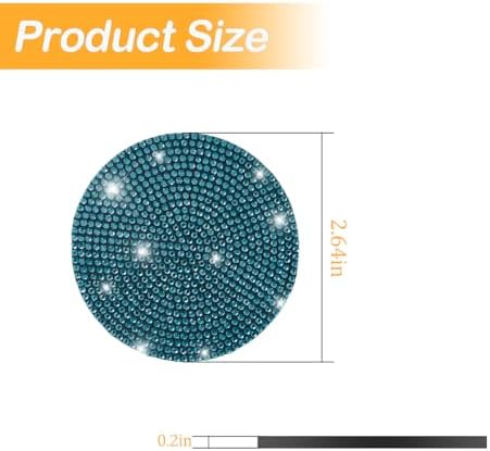Osilly 2PCS 2.75 Inch Rhinestone Cup Holder Coasters - Image 2