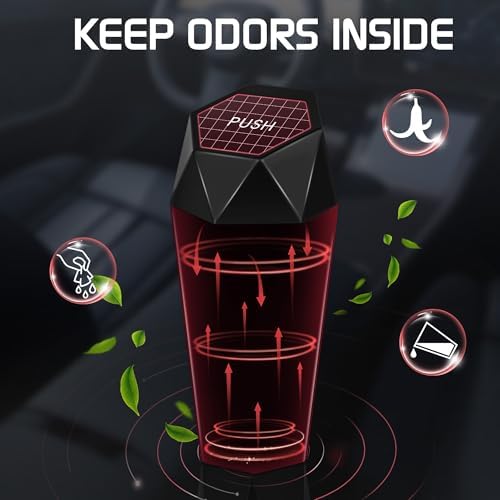 Car Trash Can with Lid, 15 Additional Trash Bags - Image 4