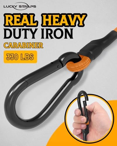 8 Pack 36" Carabiner Bungee Cords Heavy Duty Outdoor, 190 Lb Break Strength - Image 3