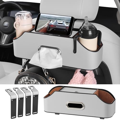 Car Seat Back Cup Holder, 4-in-1 Multifunctional Backseat Organizer by Sancaral