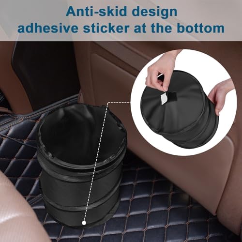 Car Trash Can, 2 Packs 4 Gallons Garbage Can, Collapsible Trash Bin - Image 5