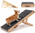Foldable Dog Ramp, 5 Level Adjustable Wooden Dog Ramps by FPUEUAOPetSupplies
