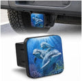 Ocean Dolphins Hitch Cover Receiver Tube Hitch Plug, Tool-Free Install Tow by Unknown
