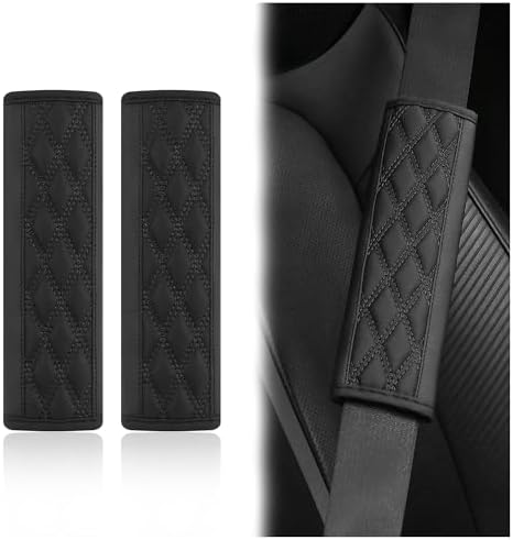 2PCS Car Seat Belt Cover Pads, Leather Seatbelt Covers Protect Shoulder and by wedfish
