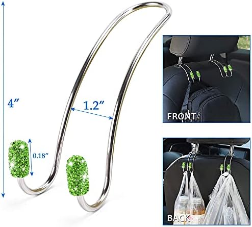 ToBeQueen 15 Pack Green Bling Car Accessories Set - Image 4