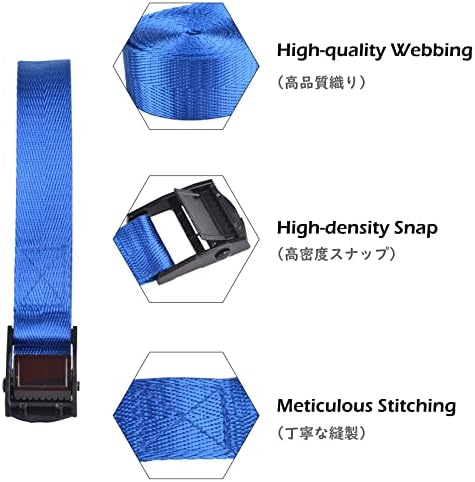 TRIWONDER Cinch Tie Down Strap Lashing Straps Heavy Duty Nylon Straps - Image 3
