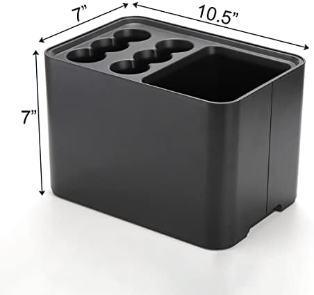 Elsjoy Black Umbrella Stand, Entryway Umbrella Organizer, Compact and Efficient - Image 2