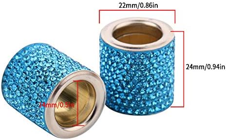 2PCS Car Headrest Collars Decor Rings Bling Bling Interior Decoration Head Rest - Image 2
