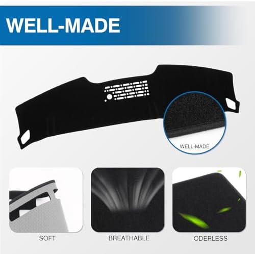 KUST Black Dash Cover for Kia K4 2025-2026 Left Hand Drving Dash Carpet - Image 4