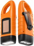 Simpeak 2-Pack Hand Crank Solar Powered Flashlight, Emergency Rechargeable LED by Simpeak
