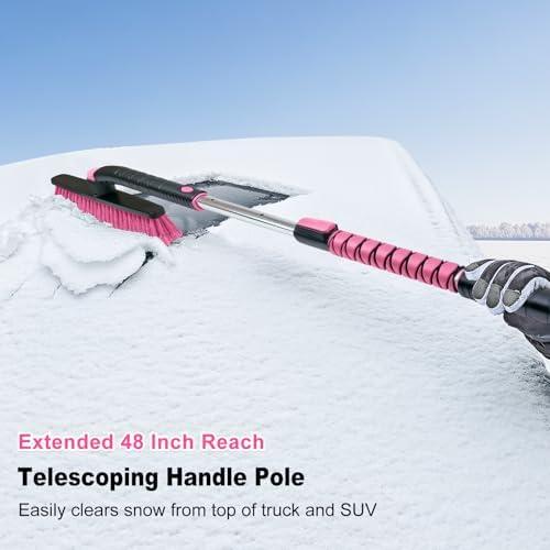 HEEYA 48 Inch Long Snow Brush for SUV, Ice Scraper and Brush - Image 2
