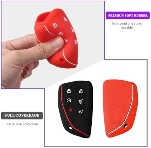 QBUC 2 Pcs for Chevy Key Fob Cover, 6 Buttons Silicone - Image 4