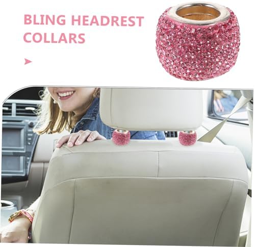 GLEAVI 2pcs Rhinestone Car Headrest Ring Decorations - Image 4