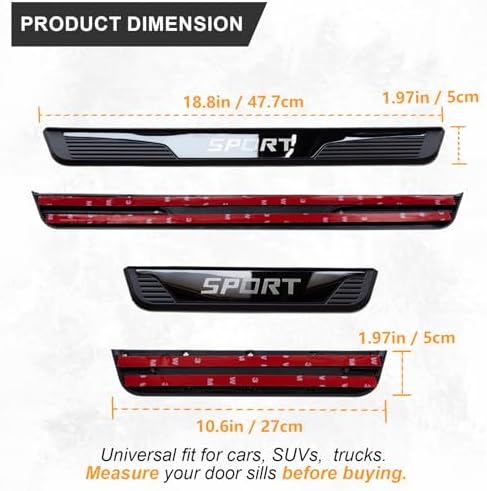 Stainless Steel Car Door Sill Protectors - Image 5
