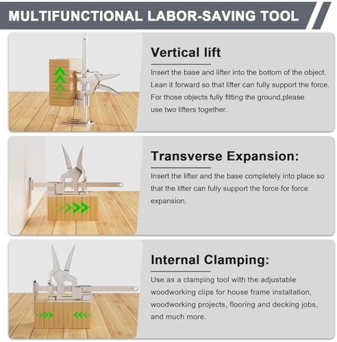 Labor Saving Arm Jack 2 Pack, 12 Inch All-Metal Hand Lifting Jack Tool - Image 4