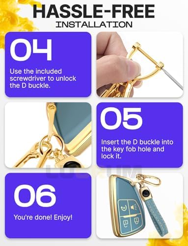 Lucrum Compatible with Chevy, Buick Key Fob Cover & Keychain - Image 7