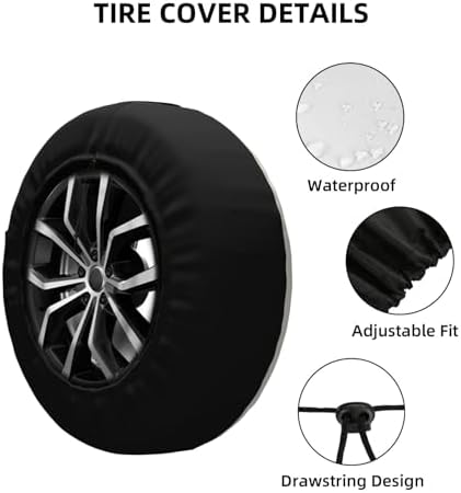 Deer Spare Tire Cover Wheel Protectors Weatherproof Deer Pattern Wheel Covers - Image 3